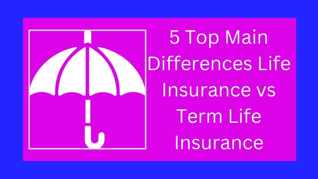 5 Top Main Differences Life Insurance vs Term Life Insurance