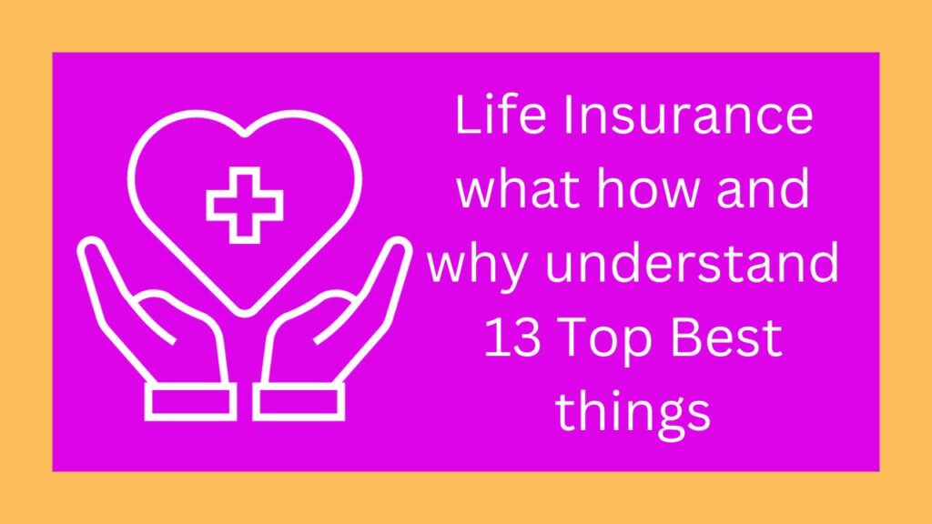 Life Insurance what how and why understand 13 Top Best things