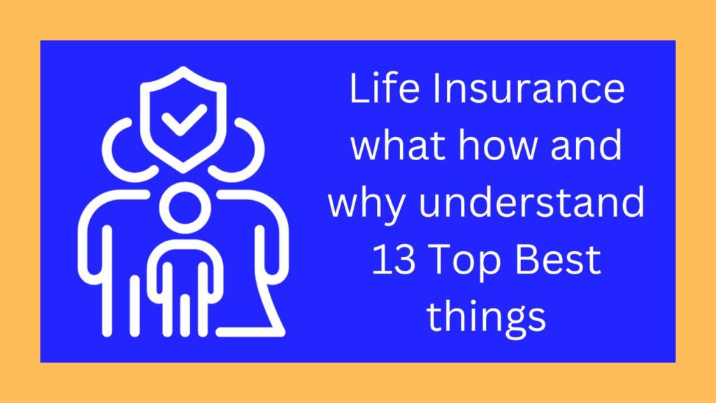 Life Insurance what how and why understand 13 Top Best things