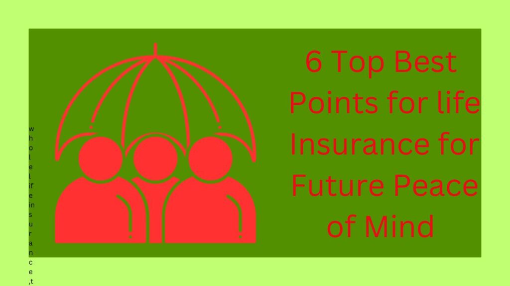 6 Top Best Points for life Insurance for Future Peace of Mind 