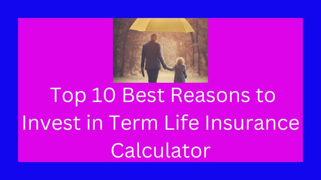 Top 10 Best Reasons to Invest in Term Life Insurance Calculator